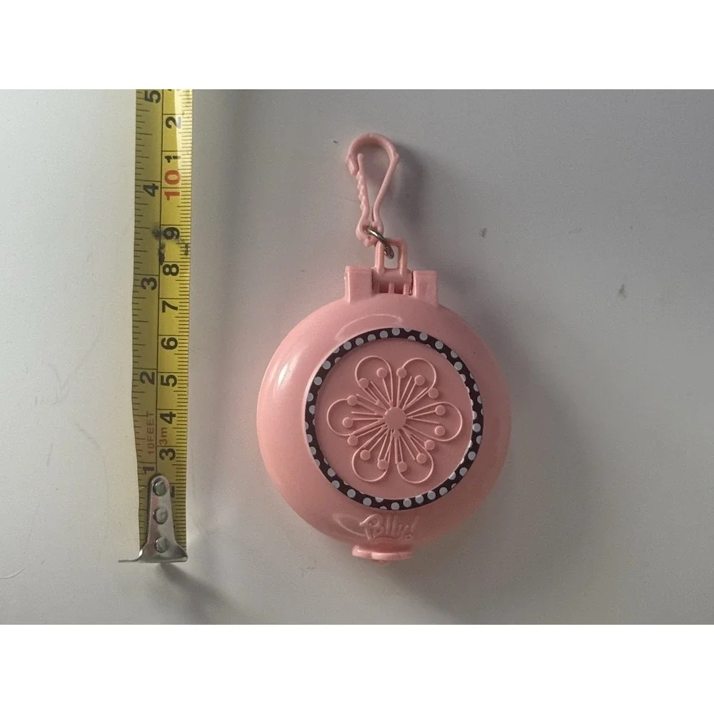 Polly Pocket Vintage Pink 2004 Compact Chicks Mirror Clip On